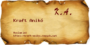 Kraft Anikó névjegykártya
